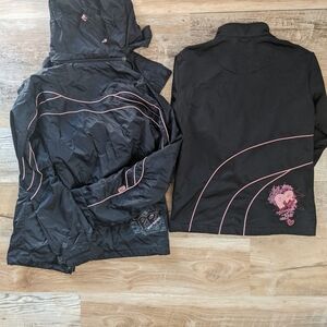 Girl's Black & Pink Winter Jacket